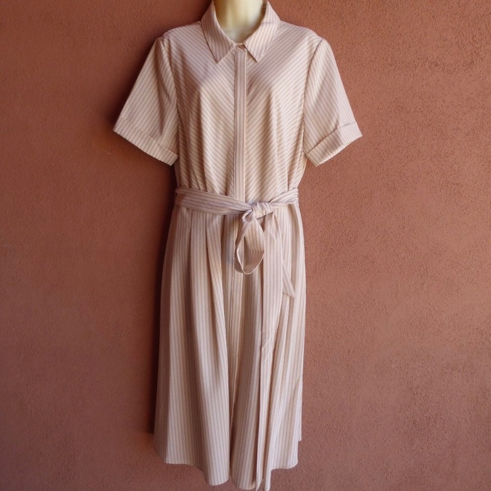 ALEX MARIE STRIPED SHIRT DRESS, MIDI, SZ 4